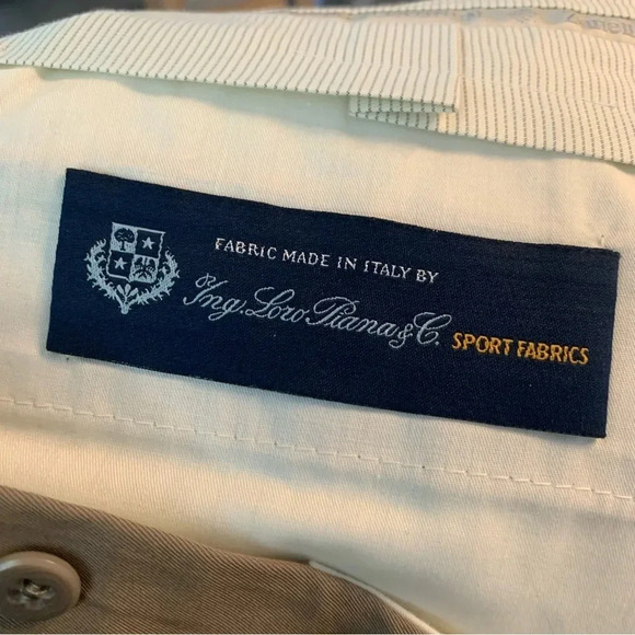 Zanella x  Loro Piana Tan Trousers Straight Leg Career 36 - Picture 4 of 8